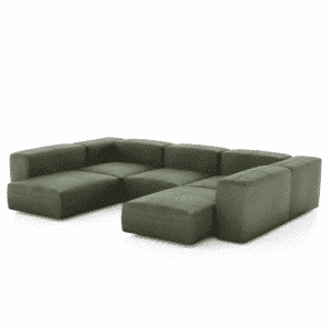 Hush L Shape shown in angled view for stylish home seating