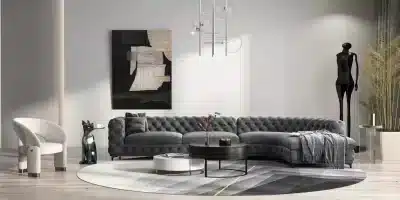 Rira L Shape L shaped sofa detail view for comfortable living spaces