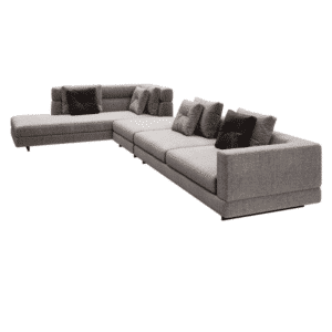 Morte L Shape furniture piece in side view for elegant lounge areas