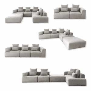 Tera L Shape shown in angled view for stylish home seating