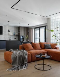 Rina L Shape L shaped sofa detail view for comfortable living spaces