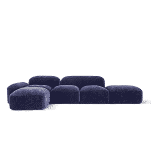 Prova L Shape shown in angled view for stylish home seating
