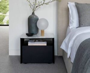 Nilo Nightstand Set in organized bedroom furniture look