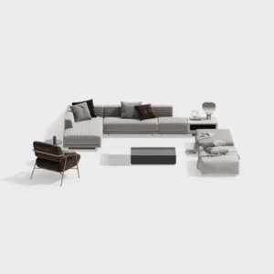 Sena L Shape shown in angled view for stylish home seating