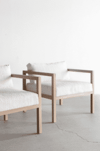 Timo Living Chair angled view for modern living room seating