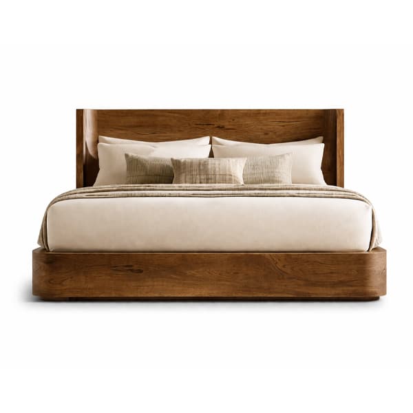 Soma Bed and Nightstand Set presented in a contemporary bedroom with side perspective