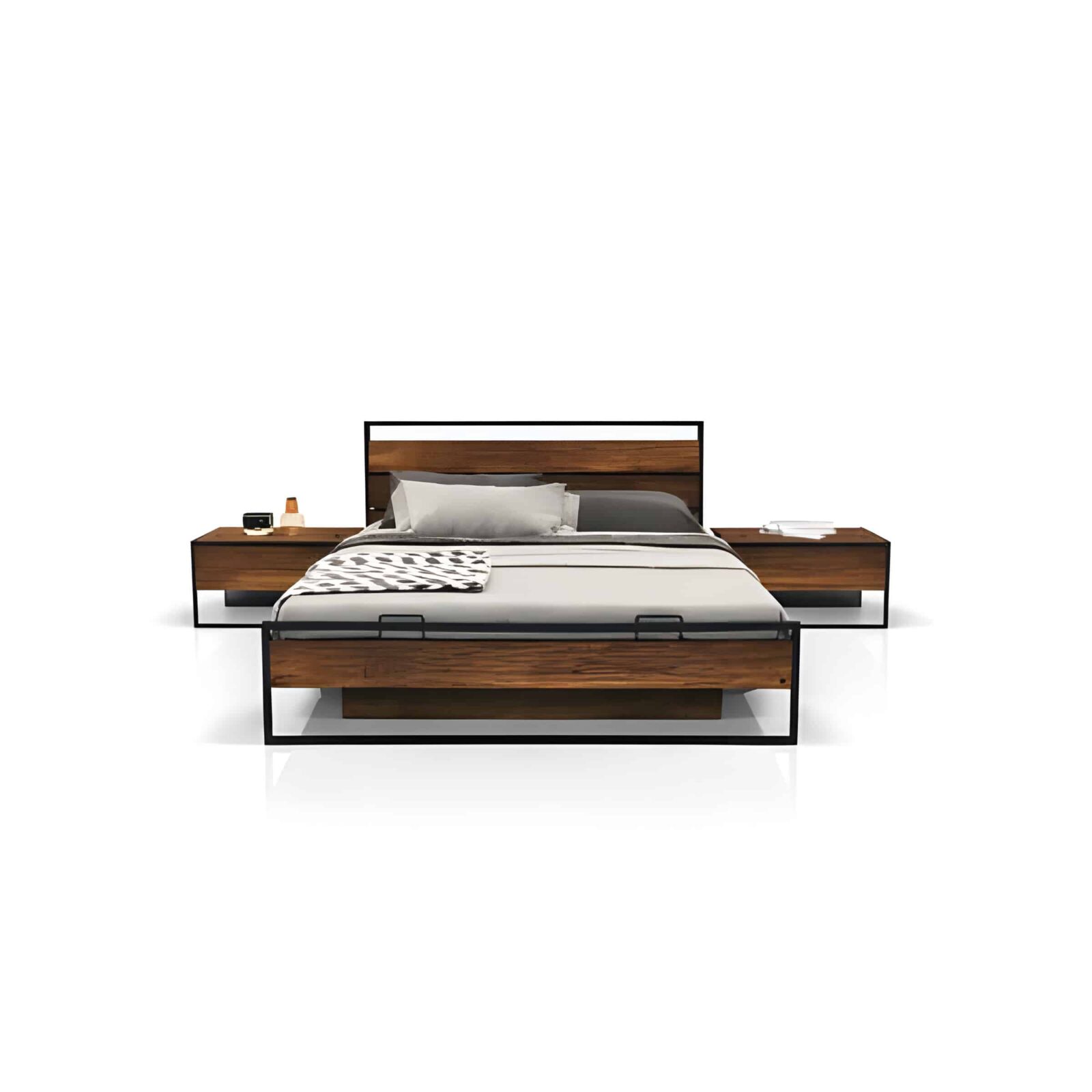 Gavia Bed and Nightstand Set