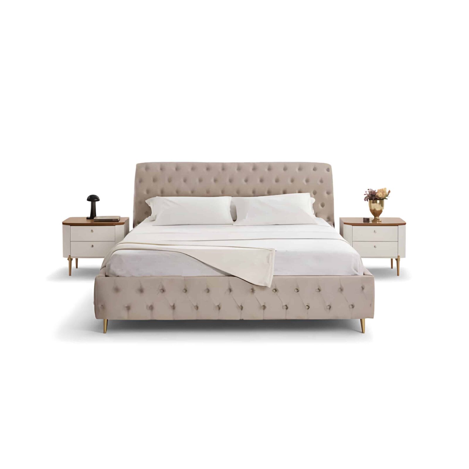 Evara Bed and Nightstand Set