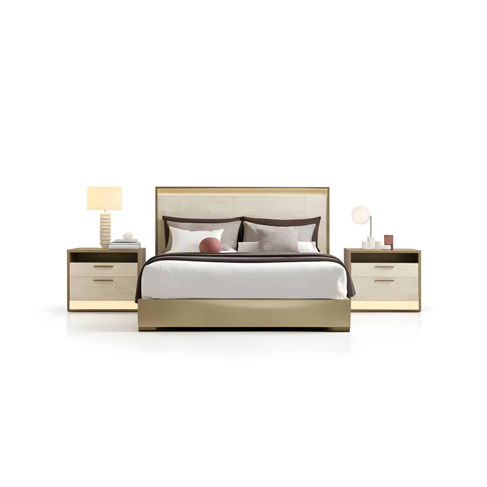 Iroa Bed and Nightstand Set