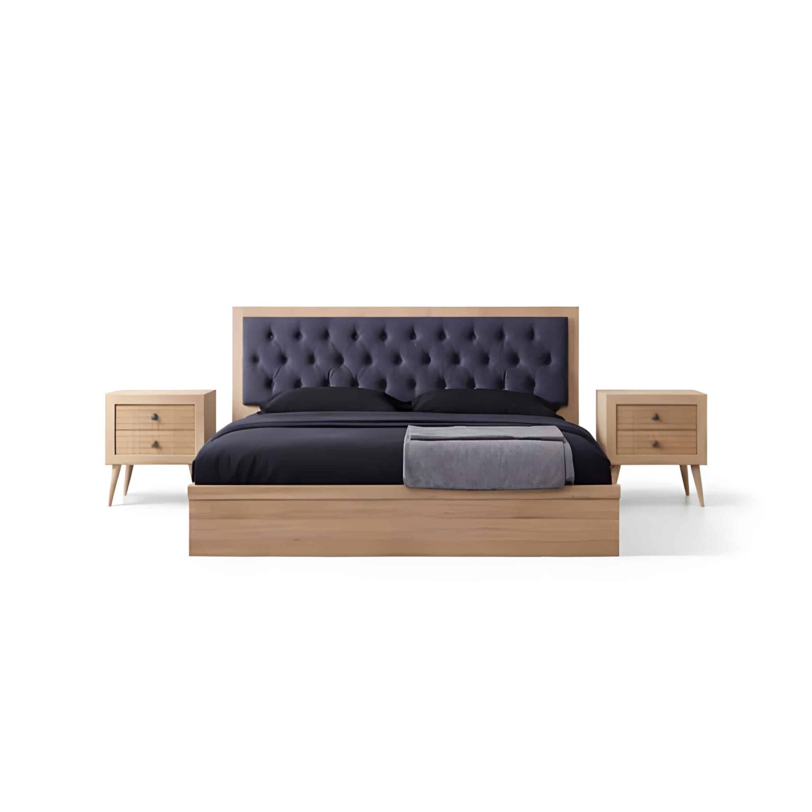 Hivo Bed and Nightstand Set
