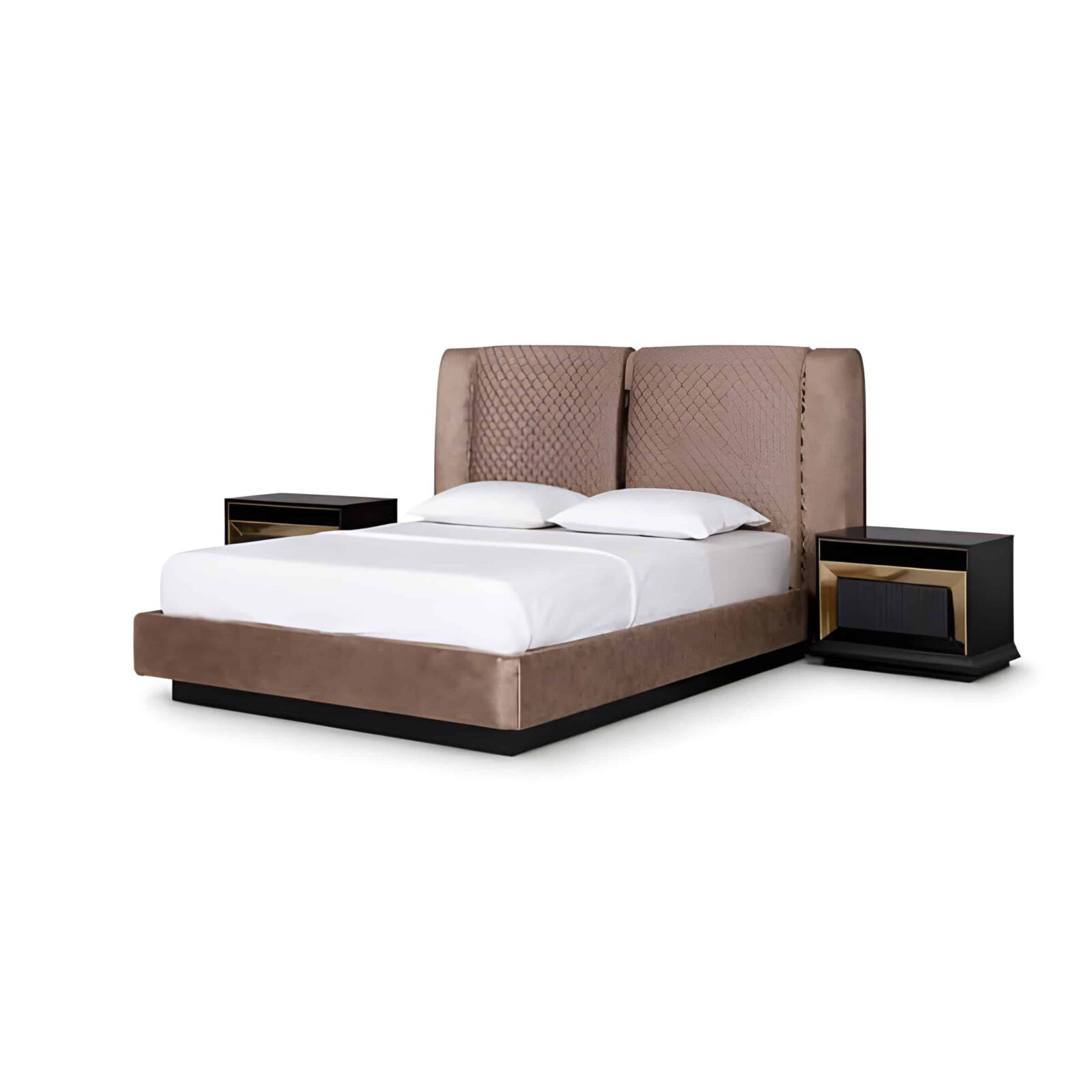 Qiro Bed and Nightstand Set