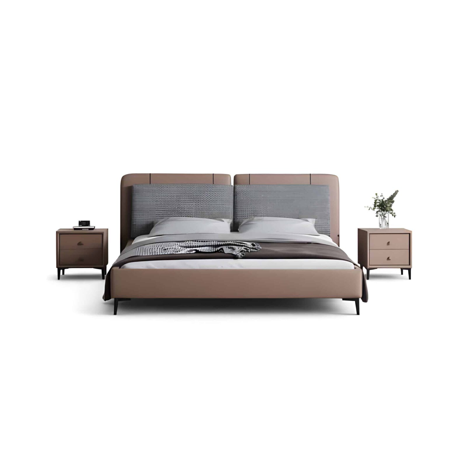 Vano Bed and Nightstand Set