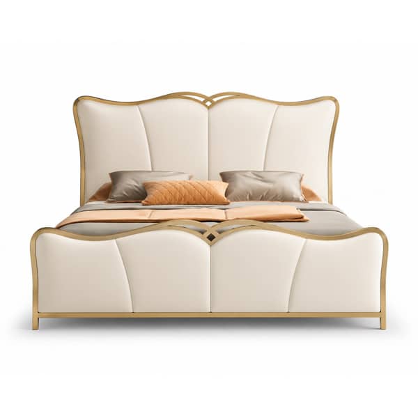 Sole Bed and Nightstand Set presented in a contemporary bedroom with side perspective