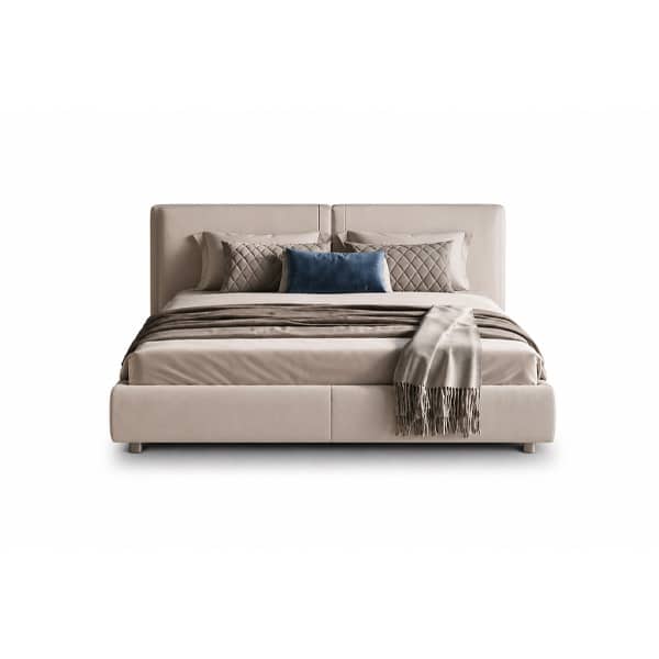 Bedroom Bed and Nightstand Set presented in a stylish bedroom with classic corner perspective with a clear product perspective