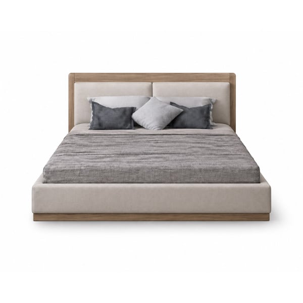 Bedroom Bed and Nightstand Set presented in a comfortable bedroom with refined corner perspective with a clear product perspective