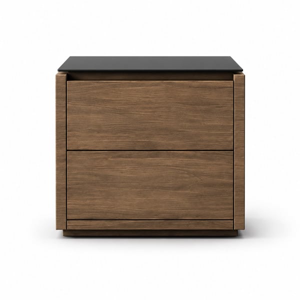 Bedroom Bed and Nightstand Set presented in a refined bedroom with clean detail perspective with a clear product perspective