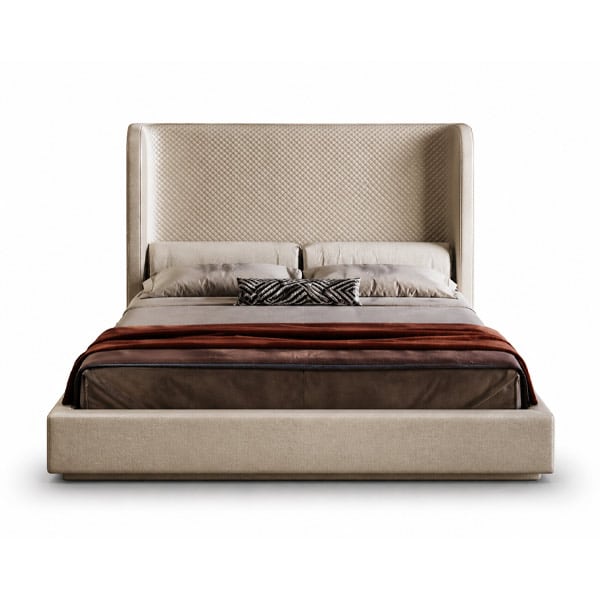 Bedroom Bed and Nightstand Set presented in a elegant bedroom with modern showroom perspective with a clear product perspective