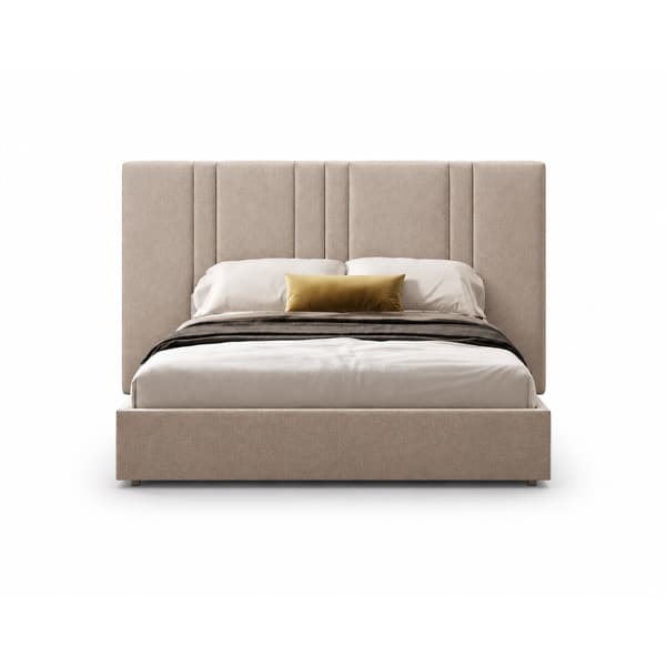 Bedroom Bed and Nightstand Set presented in a comfortable bedroom with cozy front perspective with a clear product perspective