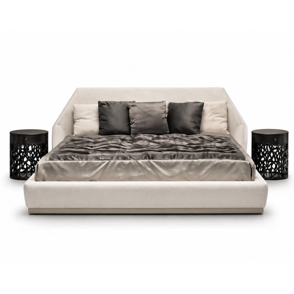 Bedroom Bed and Nightstand Set presented in a clean bedroom with calm corner perspective with a clear product perspective