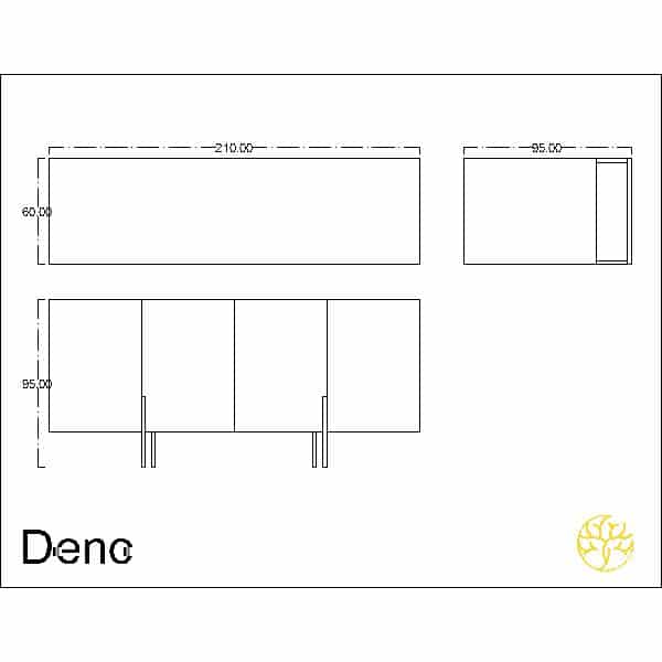 Remo Buffet in a front angle for coordinated dining room decor