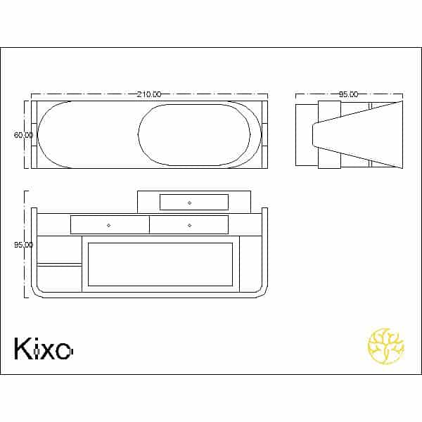 Veno Buffet presented from a front angle for home interiors
