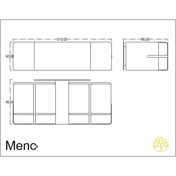 Tiva Buffet with a front angle for a modern dining area