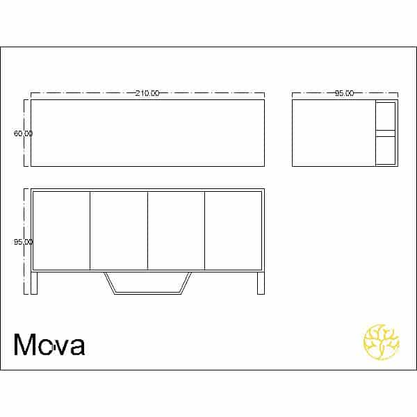 Havo Buffet shown in a main display for dining room furniture
