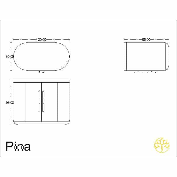 Mova Buffet shown in a main display for dining room furniture