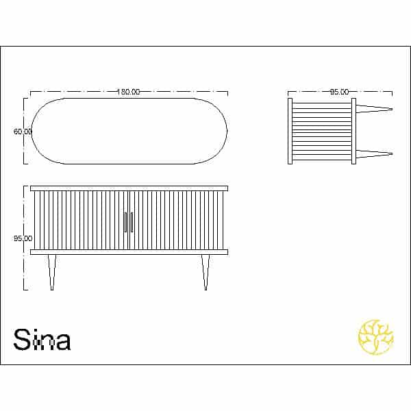 Teno Buffet in a main display for coordinated dining room decor