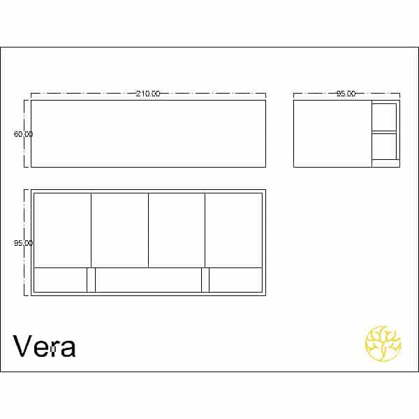 Rosa Buffet shown in a side profile for dining room furniture