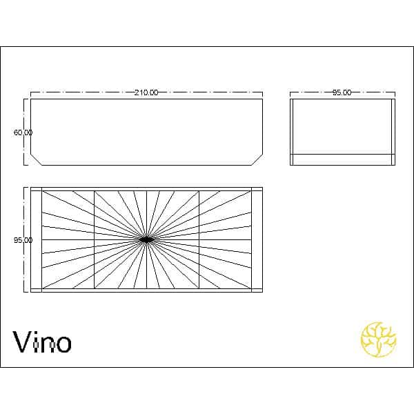 Sena Buffet shown in a clean angle for dining room furniture