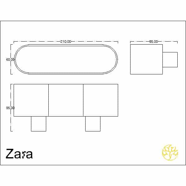 Sora Buffet with a front angle for a modern dining area
