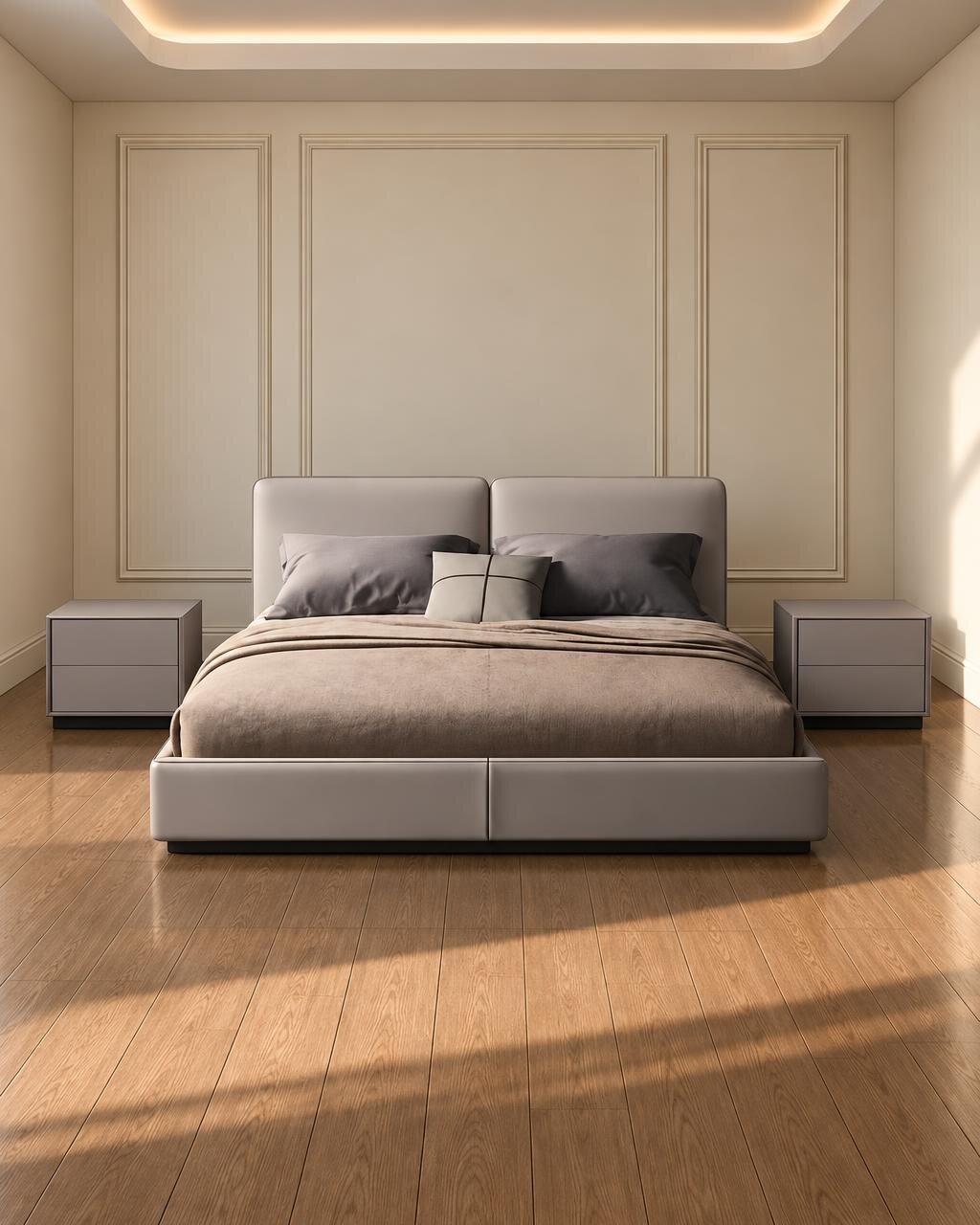 Lena Bed and Nightstand Set