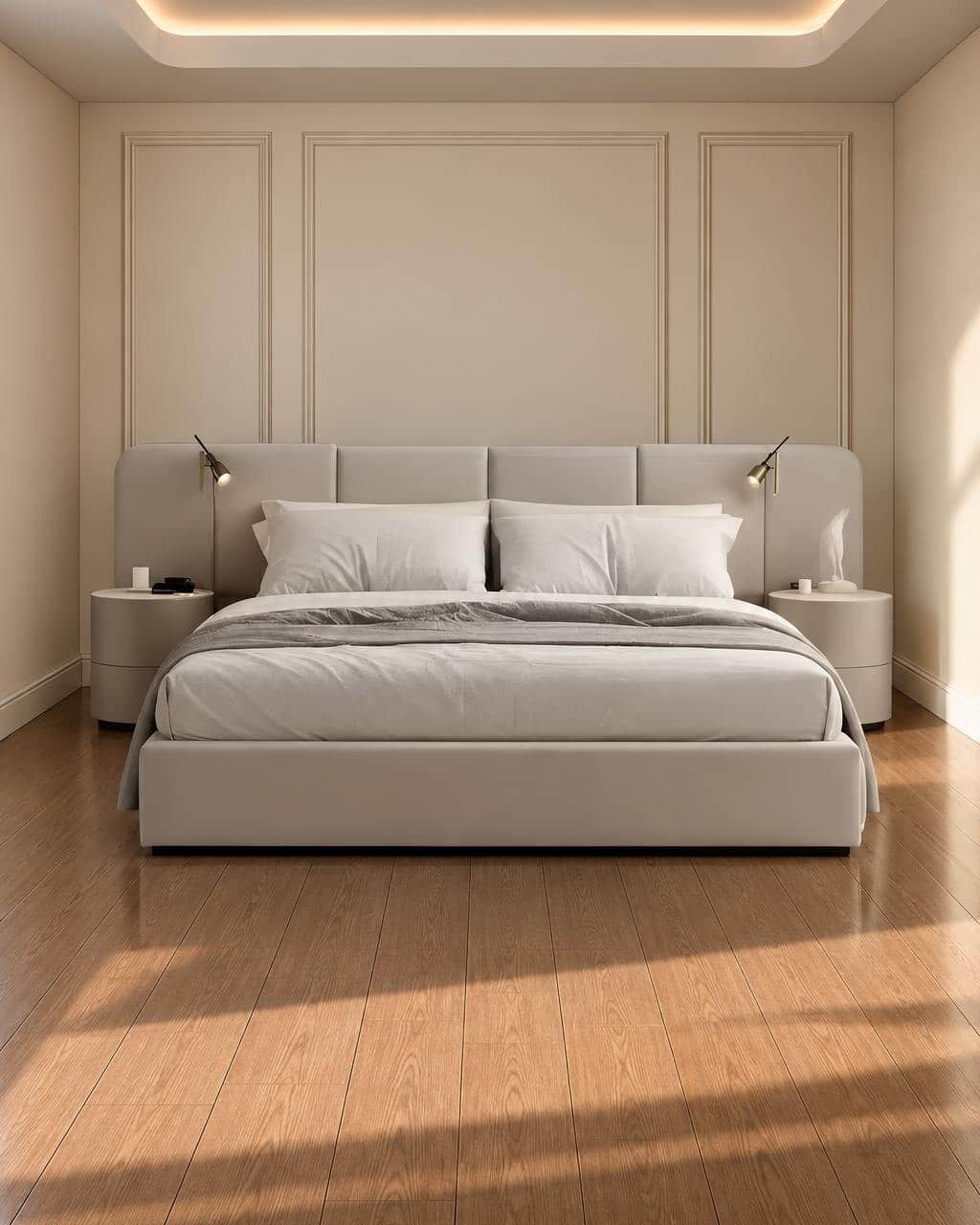 Vaxo Bed and Nightstand Set