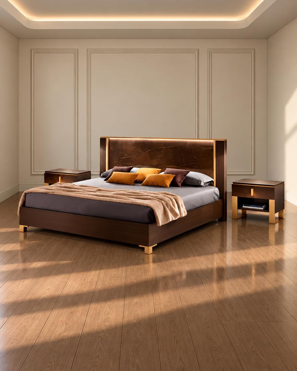 Ravo Bed and Nightstand Set