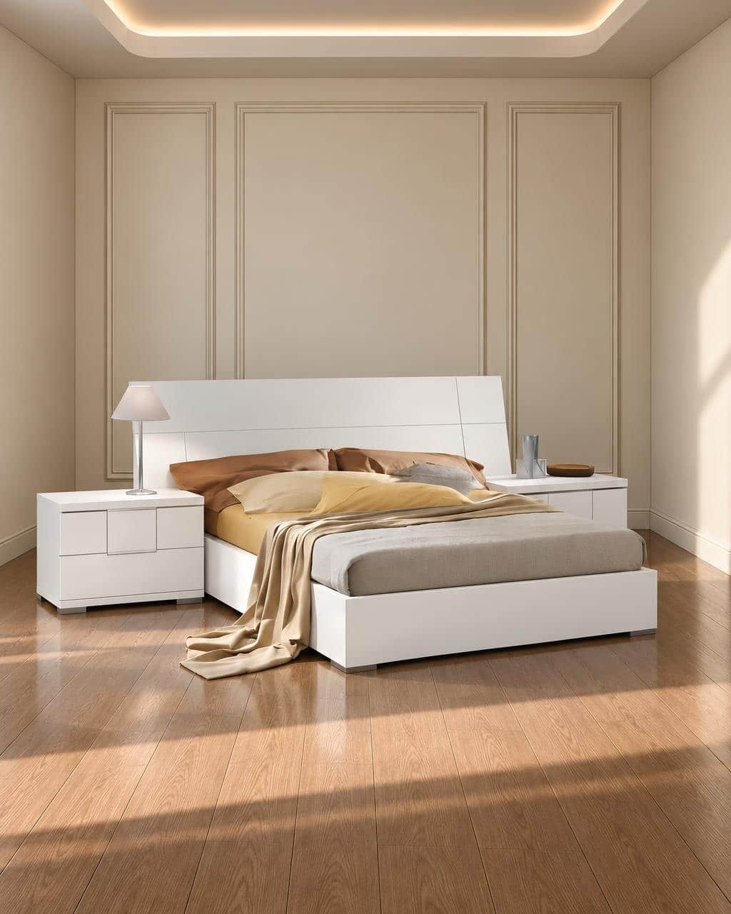 Giro Bed and Nightstand Set