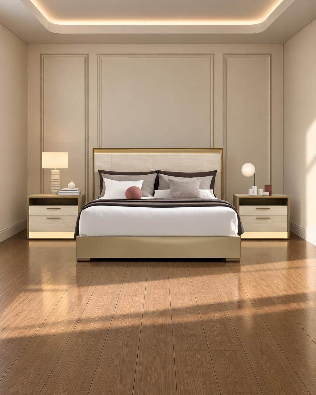 Iroa Bed and Nightstand Set