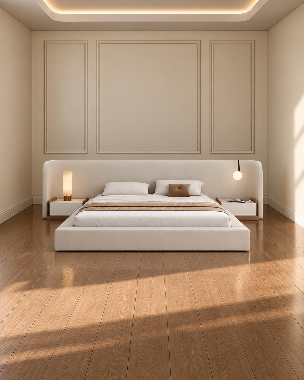 Kaxo Bed and Nightstand Set