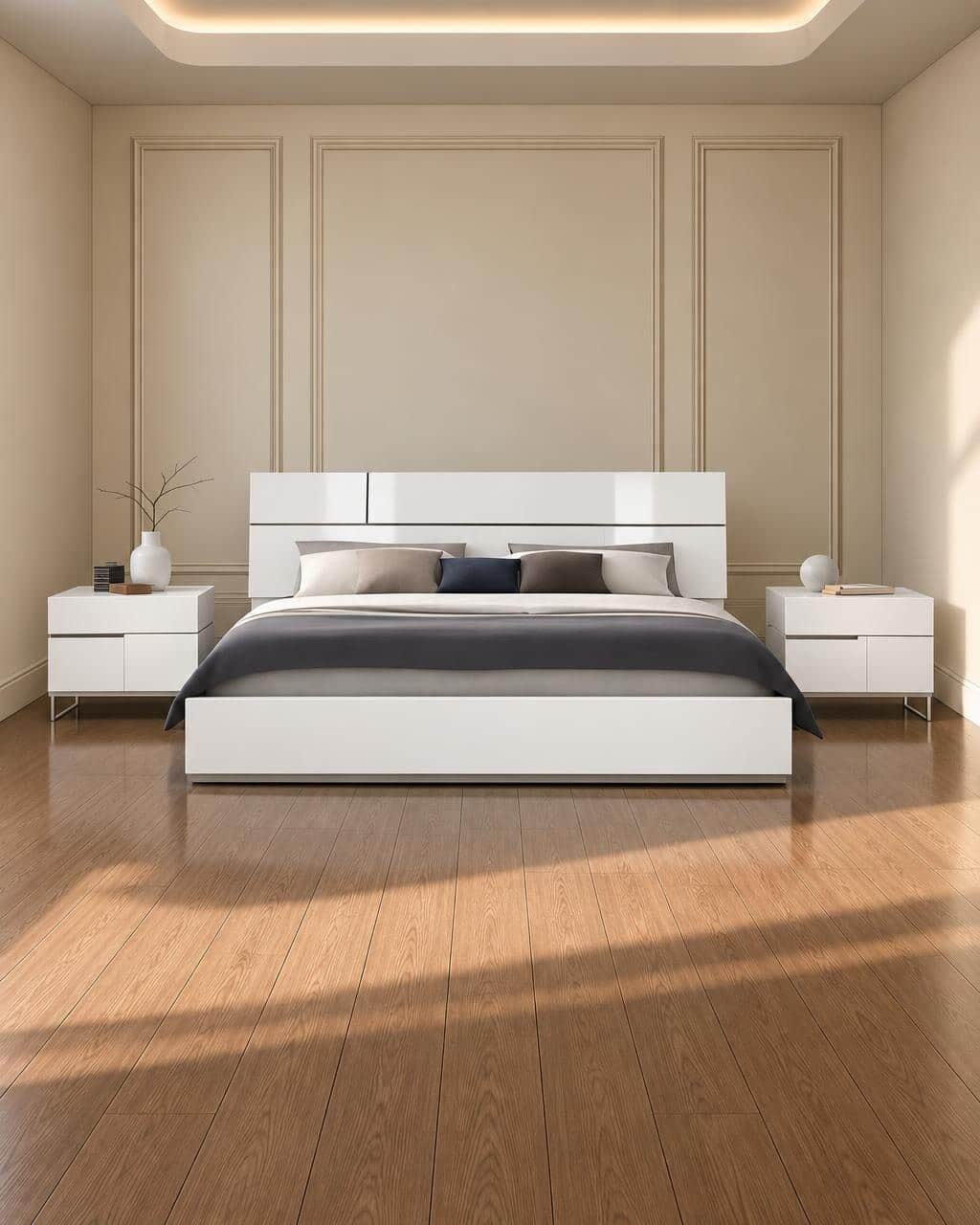 Davia Bed and Nightstand Set