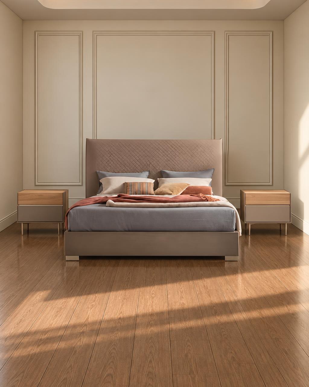 Vita Bed and Nightstand Set
