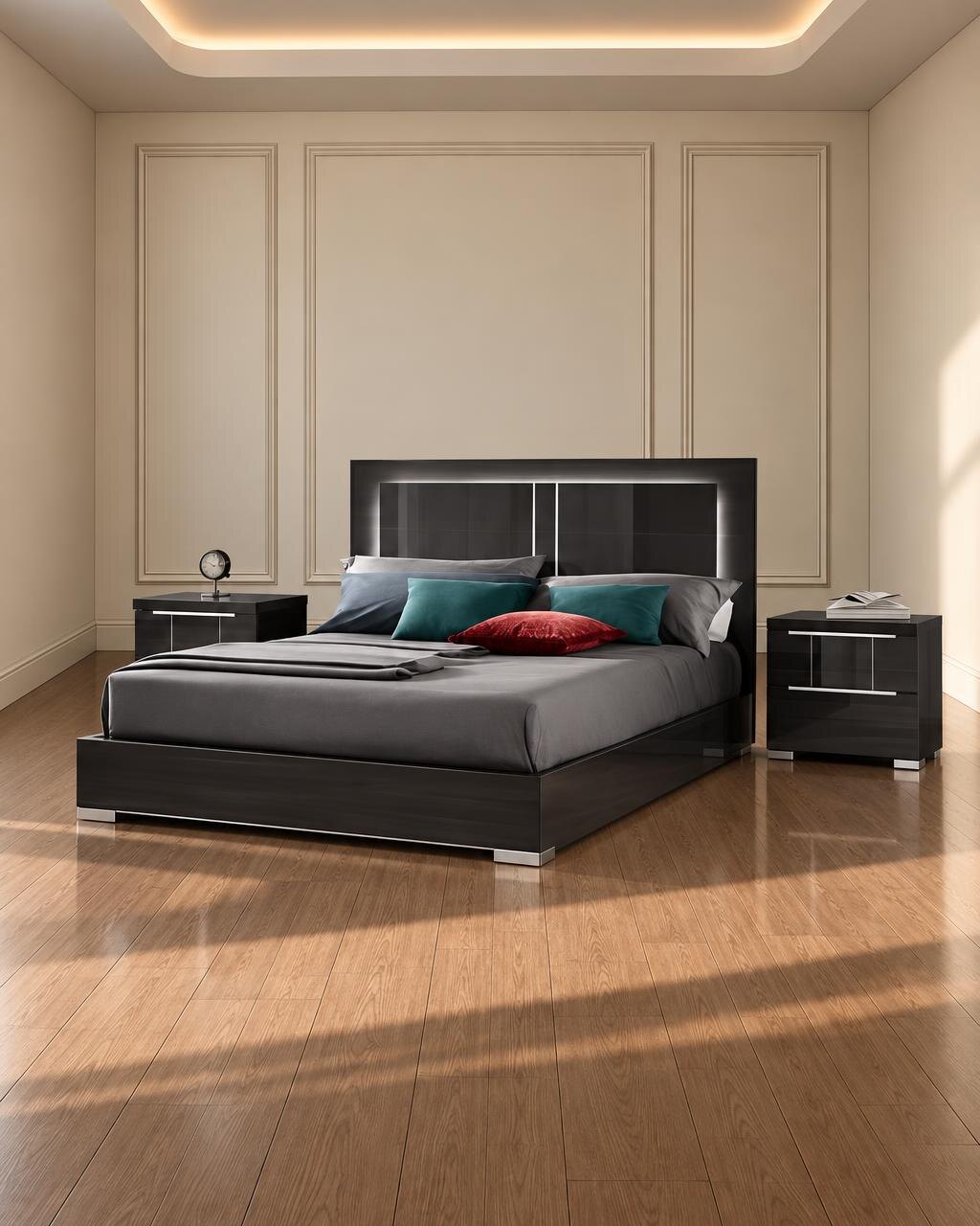 Vola Bed and Nightstand Set