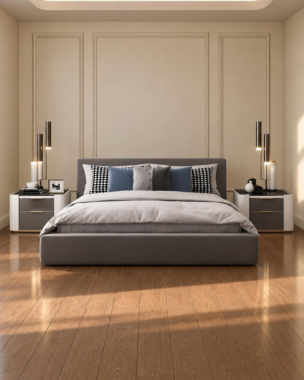 Ova Bed and Nightstand Set