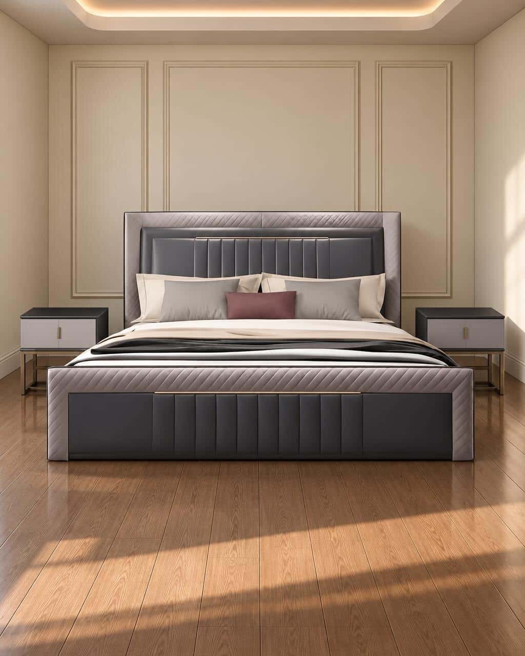 Olea Bed and Nightstand Set