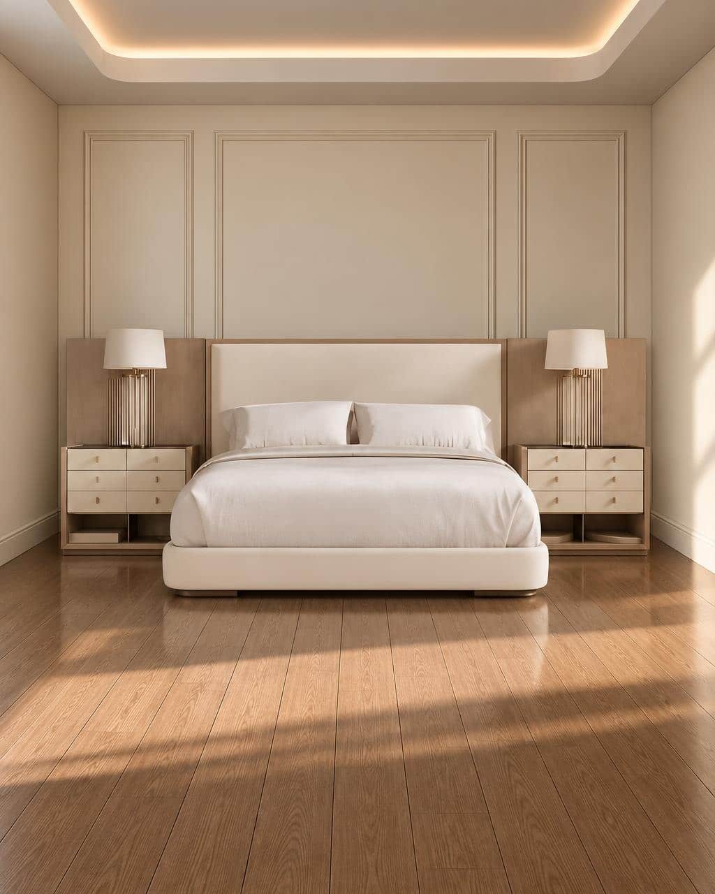 Rina Bed and Nightstand Set