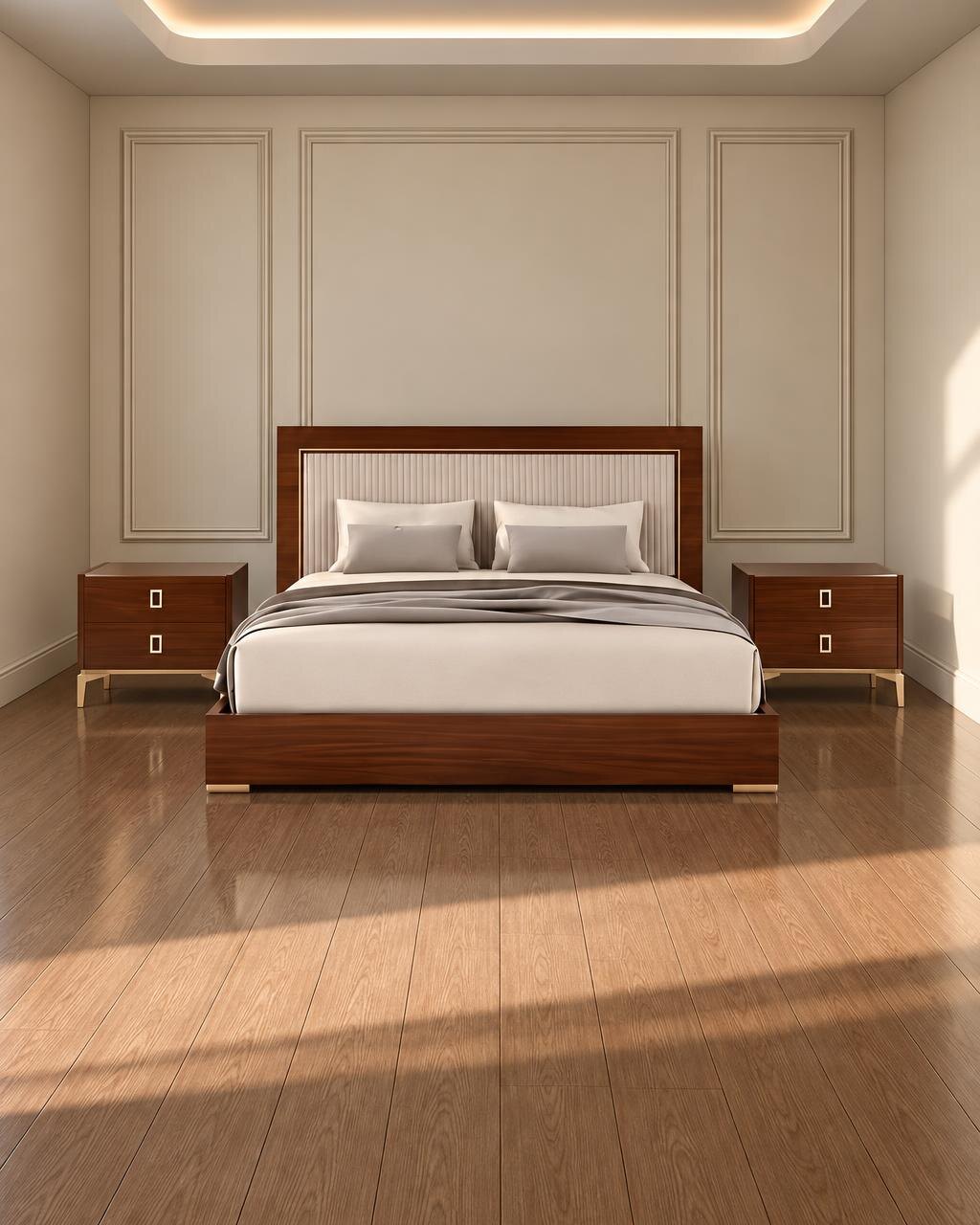 Zavo Bed and Nightstand Set