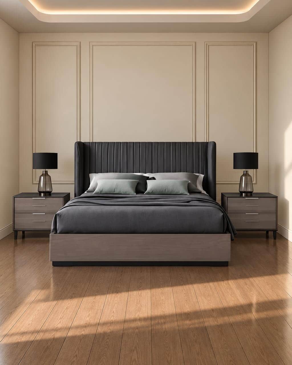 Sivo Bed and Nightstand Set