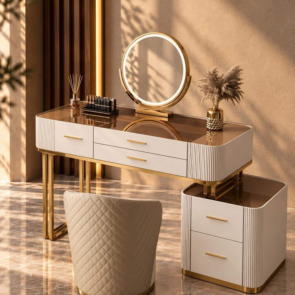 Leia Nightstand Set front view for bedroom furniture at El Malek