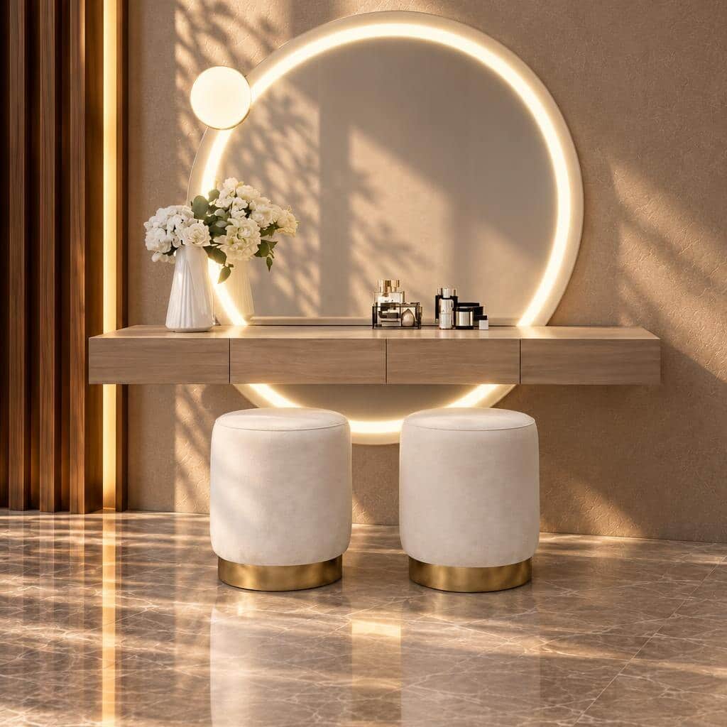 Tera Dresser Set angled view for bedroom furniture at El Malek
