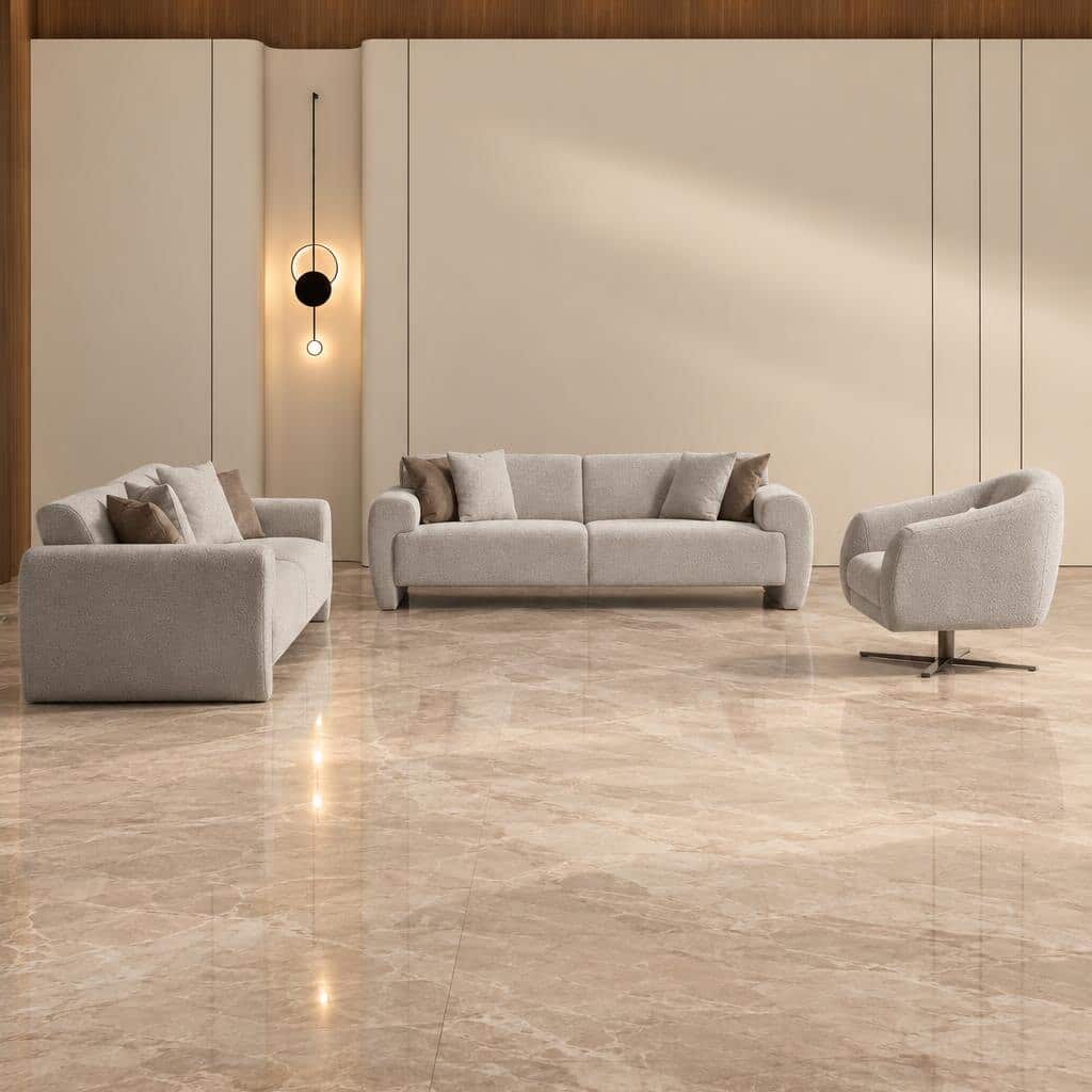 Sina Living Room Set wide view for spacious living room furniture