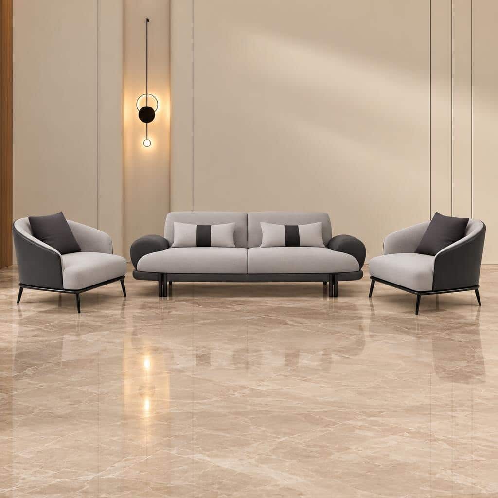Menlo Living Room Set decor view for clean contemporary interiors